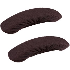 Smiry Stretch Jacquard Office Computer Chair Armrest Covers, 2PCs Removable Washable Anti-dust Desk Chair Arm Pad Covers, Chocolate