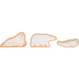 small foot Wooden Balance Stones Arctic, FSC 100%-Certified Wood, Stacking Game for Kids Aged 12+ Months, 12440