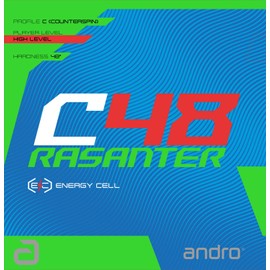 andro 110021098 Table Tennis Rubber Razantar C48 Soft Back UM Tension Black 2.0