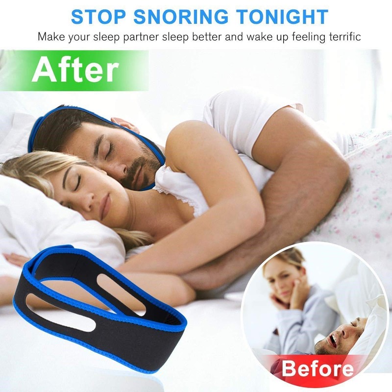 Adjustable Anti Snoring chin strap with Comfortable Neoprene for Better