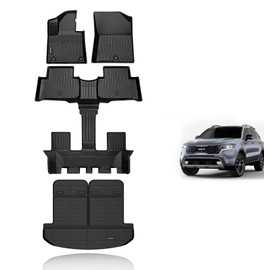 KELCSEECS All Weather Floor Mats & Cargo Liner Set Custom for 2021 2022 2023 2024 2025 Kia Sorento(Not for Hybrid) Car Mats Trunk Liner Floor Liner Trunk Mat Kia Sorento Cargo Mat Accessories