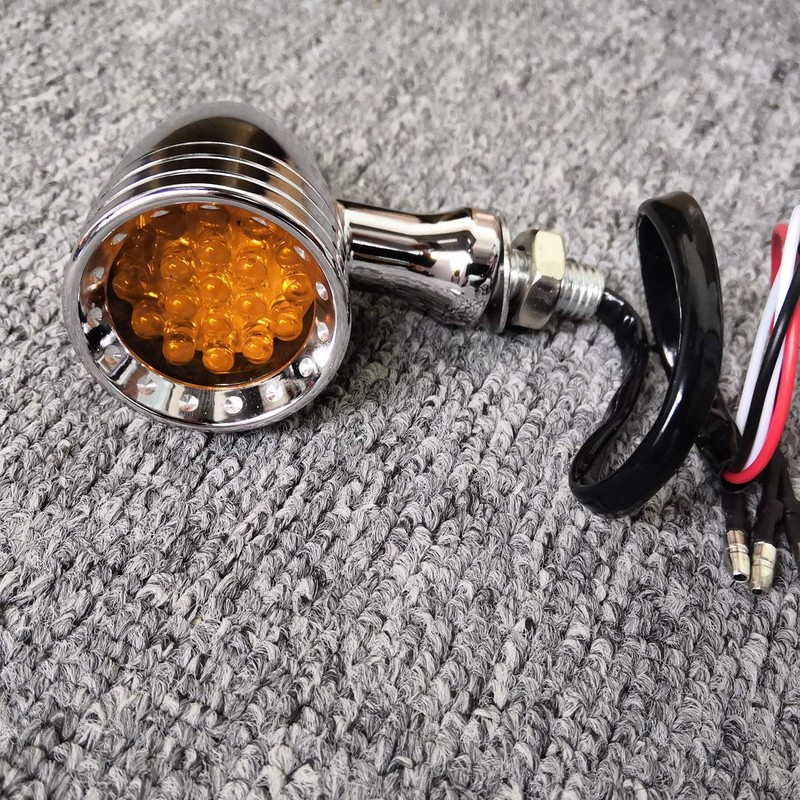 ONGMEIL Motorcycle Bullet LED Turn Signal Light Indicator Front Rear