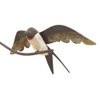 MAISONICA Tall 1.5m Rusty Swallow Metal Garden Stake Spinner Balancer