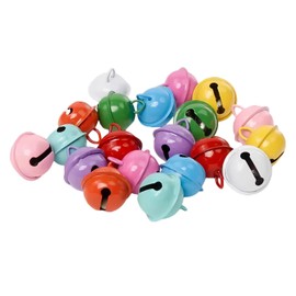 Mcoser 50Pcs Jingle Bells 22mm,Metal Tinkle Bell,DIY Craft Bells,Craft Small Bells,Colorful Jingle Bells For DIY Craft,Jewelry Making,Dog Cat Collars