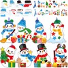 Qyeahkj 528 Pcs Winter Snowmen Craft Kits Winter Paper DIY