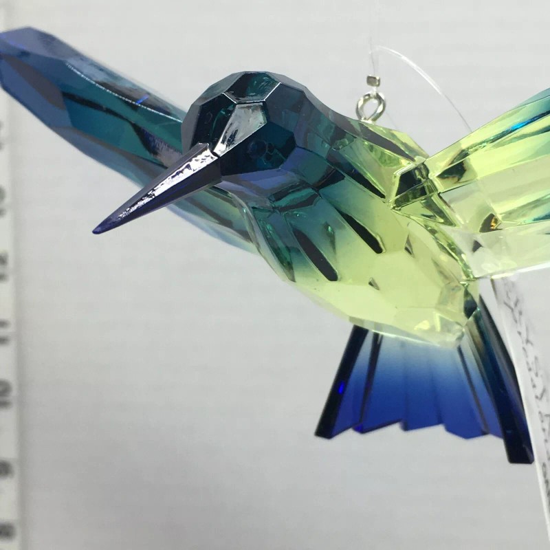 Ganz Crystal Expressions Acrylic Hummingbird Ornament Suncatcher Blue/Yellow Gr