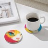 Ceramic Coasters Set of 6 with Holder Absorbent, Non-Slip Drink