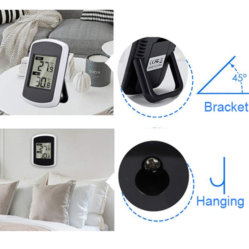 Lancoon Wireless Indoor/Outdoor Thermometer Transmission up to 100 Meters Precision