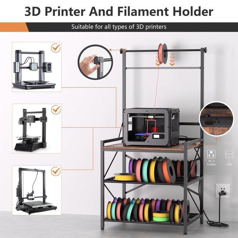 3D Printer Stand,3D Printer Filament Storage,3D Printer Table Heavy 3D
