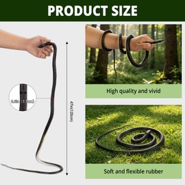 SJKHGU Fake Snake Rubber Snake Prank with String Clip