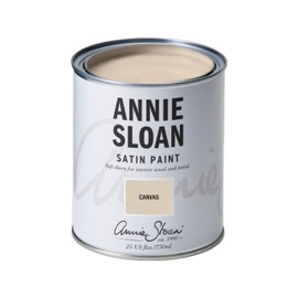 Annie Sloan Satin Paint (Canvas, 25 Fl Oz/750 mL). Soft sheen for interior wood and metal. Self-leveling, all-in-one paint with no wax or lacquer required.