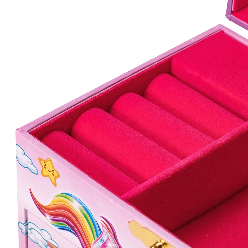 CRAZE Galupy Unicorn Schmuckkästchen Kinder mit Spieluhr, Schmuckschatulle Mädchen mit