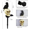 Luces Solares Halloween de Calavera, Estacas para Jardin Halloween, Impermeable