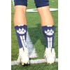 MadSportsStuff Wild Paws Crew Socks (Navy/White, Small)
