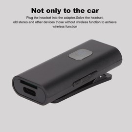 Bluetooth Aux Adapter, Clip On Wireless Bluetooth 5.0 Receiver, 3.5mm Jack Aux Adapter, Support TF Card for Car, Earphone