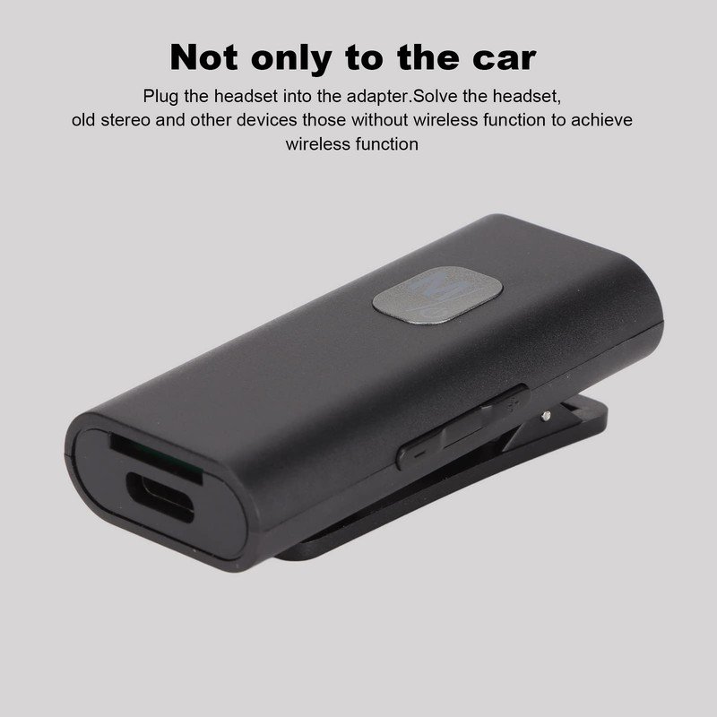 Bluetooth Aux Adapter, Clip On Wireless Bluetooth 5.0 Receiver, 3.5mm