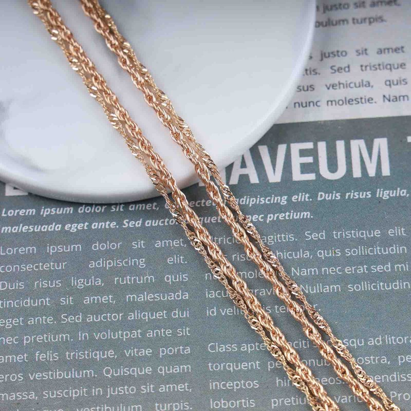 Dervivea Boho Layered Rope Chain Necklace Gold Twist Chain Necklace