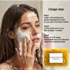 JAYSUING 3PCS Organic Lemon Turmeric Kojic Brightening Soap Bar，DarkSpot Remover,
