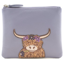 Mala Leather Bella Small Leather Coin Purse with Keyring RFID 4327_33 Lilac