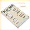 Toilet Paper Etiquette Metal Sign, 12 x 8 inches