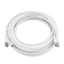 SSL Satellites 1m White RG59 + Power Copper BNC Video and DC Power Cable Lead For CCTV Video Security Camera Surveillance & DVR Kits