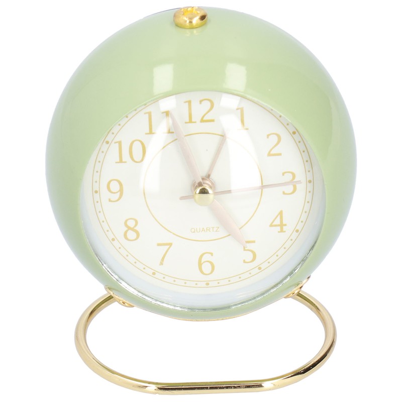 Alarm Clock Silent Non Ticking Metal Paint Power Saving Eye