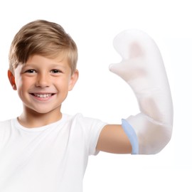 VALLEYWIND Waterproof Cast Covers for Shower Arm Kids Arm Cast Protector for Bath Reusable Watertight Cast Bag for Broken Arm Elbow Hand Wrists, Fit Arm Circumference 6.3" to 9.8"