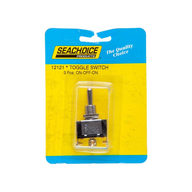 Seachoice 3-Position Boat Toggle Switch, On/Off/On