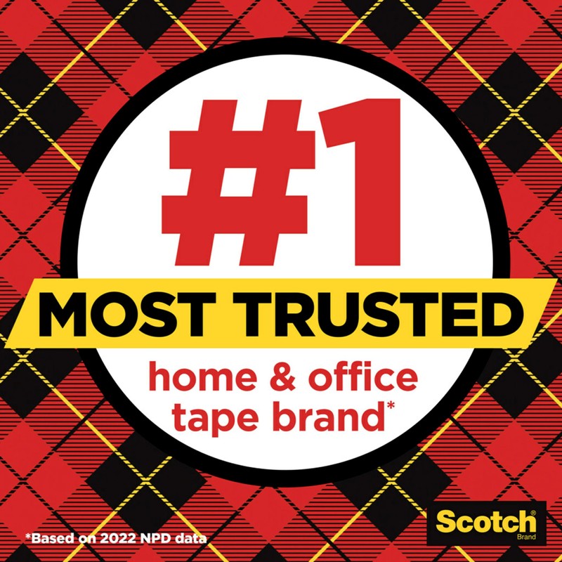 Scotch Transparent Tape, 1 in x 2592 in, 1 Roll