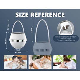 Bath Water Filter for Tub Faucet with Overflow,2,500 Gallons of Filtration,Remove contaminants,Chlorineand Fluoride,Hard Water Softener,Enhances The Health of Skin,Hair,Nails(Premium Version)