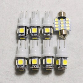 50 Series Prius Room Lamp, Curtain Lamp, Vanity Lamp, Set of 8, T10 LED, White, Toyota Car Supplies