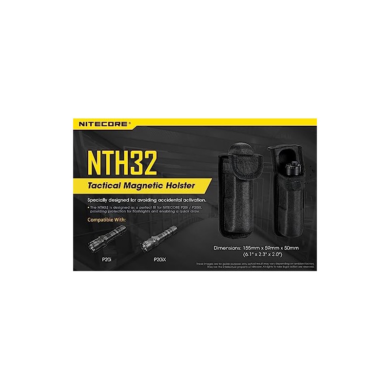 Nitecore Nth32 Magnetic Hardshell Holster for P20iX P20i P23i Tactical