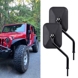 Xislet Door Off Mirror Replacement for Jeep Wrangler JK CJ YJ JL & Unlimited Doorless Side Mirrors - Quicker Install Door Hinge Mirrors for Jeep Safe Doors Off Driving