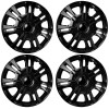 Unbranded 15 Inch Black Wheel Covers Snap On Full Hub