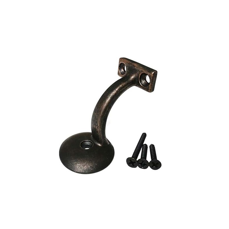 Handrail Bracket Round for Stairways with Mounting Screws - Set