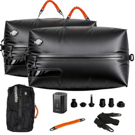34L Vacuum Seal Bags for Clothing Travel - IP67waterproof & Reusable, Travel Vacuum Bags with Electric Pump,Compression Storage Bags for Camping/Luggage/Backpack Packing (2PC)