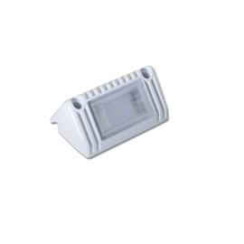 Raycharm 5" RV & Boat Exterior LED Work Lighting Fixture, 40° Down Angle Flood Beam, 6000K Cool-White, 12V/24V DC, High Lumen Output Low Current Draw, Waterproof White Finish, 1-Pack
