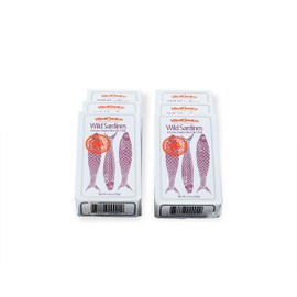 Vital Choice Wild Sardines with Olive Oil and Red Chili Pepper, Sustainably Caught Tinned Fish, Edible Skin & Bones, Rich in Omega-3, Protein, Vitamin D, Ready to Eat, 4.4-Oz Cans, Pack of 6