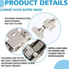 Sensys 8645i TH52 110 Degree Standard Hinges with Self-Closing Mechanism, Full Overlay Kitchen Cabinet Cupboard Door Hinge, Silent System Integration, Steel Construction, Pack of 2