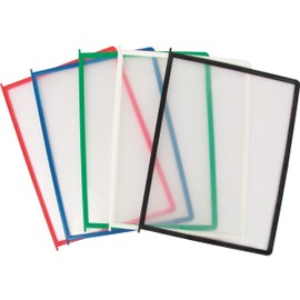 Leviatan 10 Piece Display Board System - Display Panel - A4 Presentation Films, Foldable Film - Robust Frame Construction, for Office, Production & Supermarket, Multicoloured