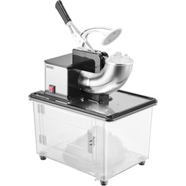 VEVOR Commercial Ice Crusher 661LBS/H, 350W Electric Snow Cone Machine with 4 Blades, 2000RPM Stainless Steel Shaved Ice Machine with 11 Gal Crushed-Ice Box, for Family Restaurants Bars, Black