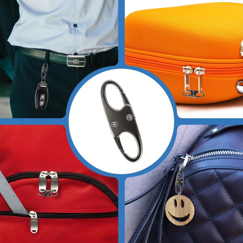 ELNX 6 Pcs Zipper Clips, Anti Theft Deterrent Zipper Locks