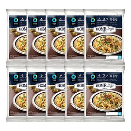Chungjungwon 호밍스 소고기볶음밥 210g x 10개 (10인분) Homings Beef Fried Rice 210g x 10 packs (10 servings)