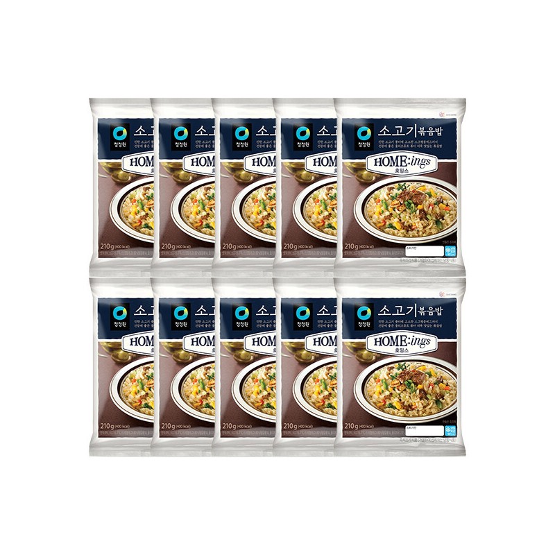 Chungjungwon 호밍스 소고기볶음밥 210g x 10개 (10인분) Homings Beef Fried