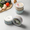 Chubacoo Ceramic Bowls Set with Lid: Microwave Safe Soup Containers