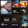 Mini Portable Projector with WiFi 6 and Bluetooth 5.0 Smart