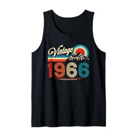 Vintage Made In 1966 Retro 60th Birthday Gifts 60 Year Old Tank Top
