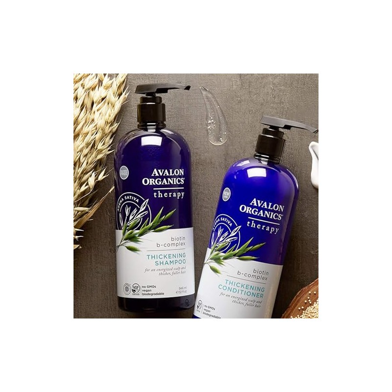 Avalon Organics Shampoo con Biotina - 946 ml