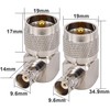 BOOBRIE RF Coaxial Connector UHF PL259 Male to BNC Female