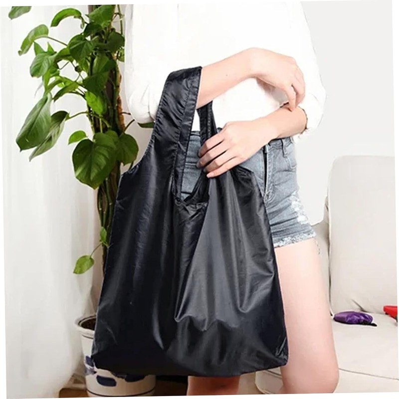 Bolsa de compras plegable, bolsas de compras portátiles creativas poliéster,